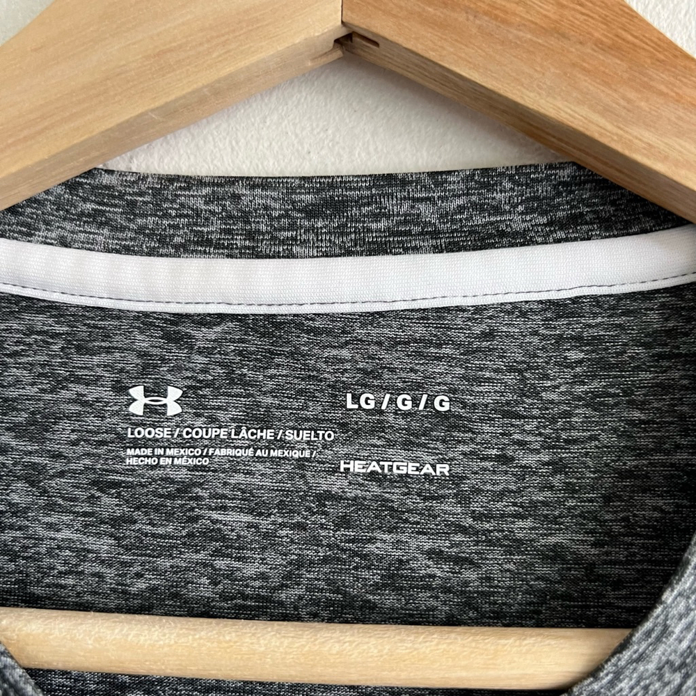 Men's Under Armour Gray HeatGear T-Shirt Size L
